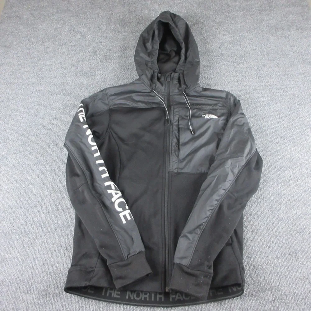The North Face Hoodie Mens S Black Full Zip Performance Fleece Outdoors Hiking